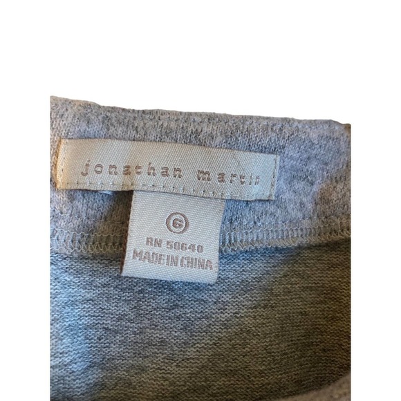 Jonathan Martin Gray Feather Print Dress - Size 6 - Picture 3 of 6